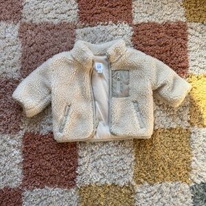 GAP Kids Cream Sherpa/ Teddie Fleece Jacket
